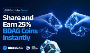 BlockDAG 筹集了 4.1 亿美元以上，凸显了推荐的成功，而 Bonk Coin 的价格则停滞在 0.000032 美元