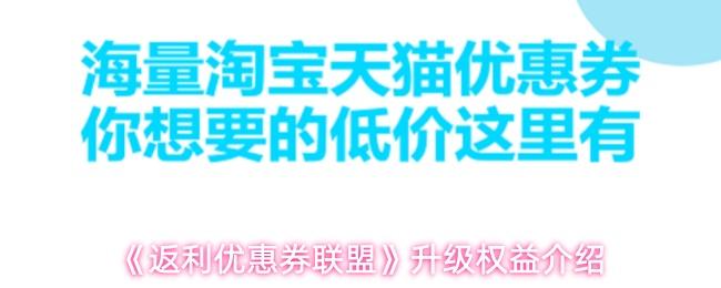 返利优惠券联盟 升级权益介绍