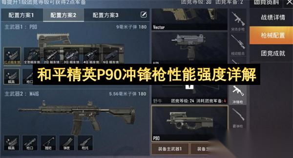 和平精英P90冲锋枪性能强度详解