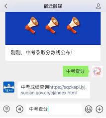 宿心办如何查中考成绩