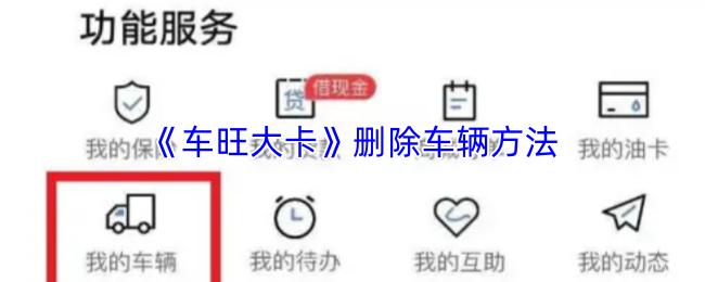 车旺大卡 删除车辆方法