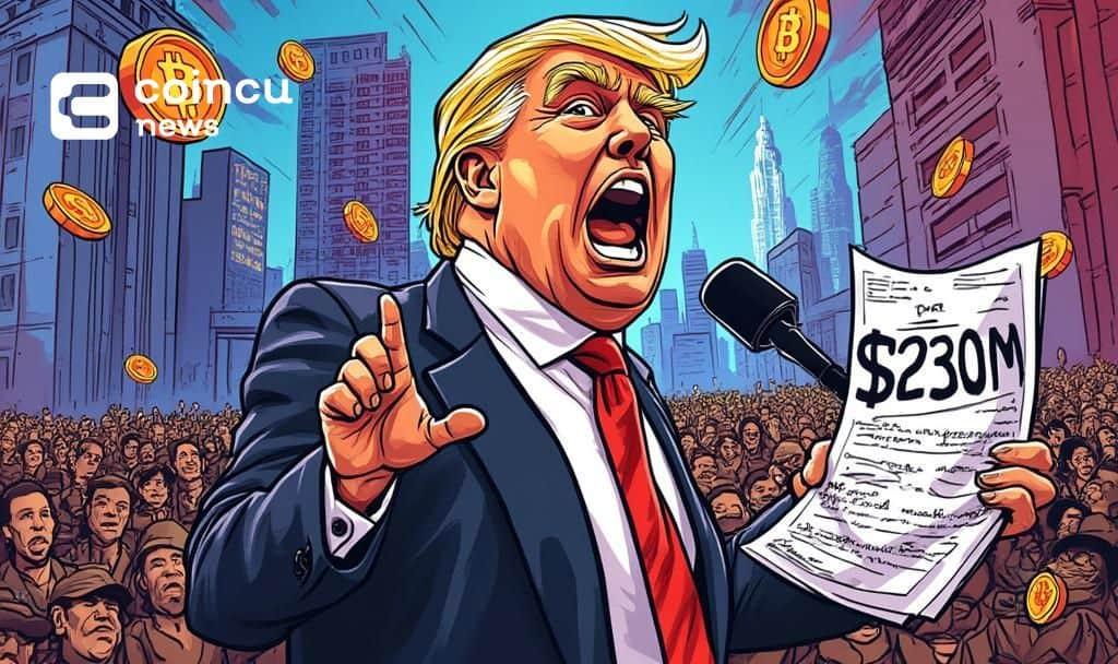 特朗普寻求司法部2.3亿美元调查赔偿