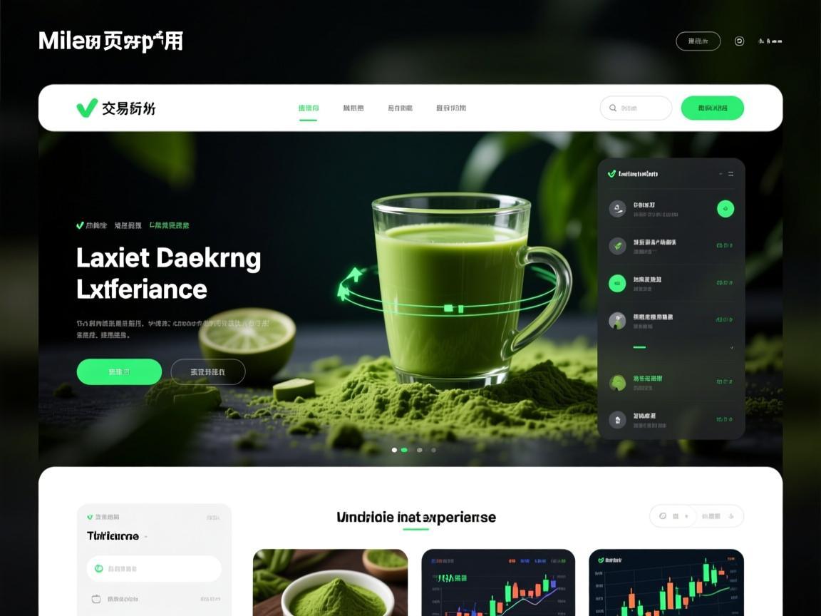抹茶交易所页面详情图，视觉与功能的沉浸式体验