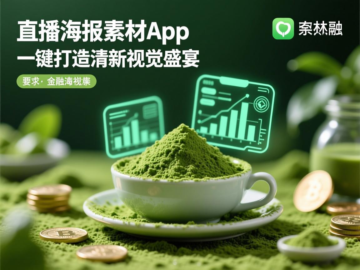 抹茶直播海报素材app，一键打造清新视觉盛宴