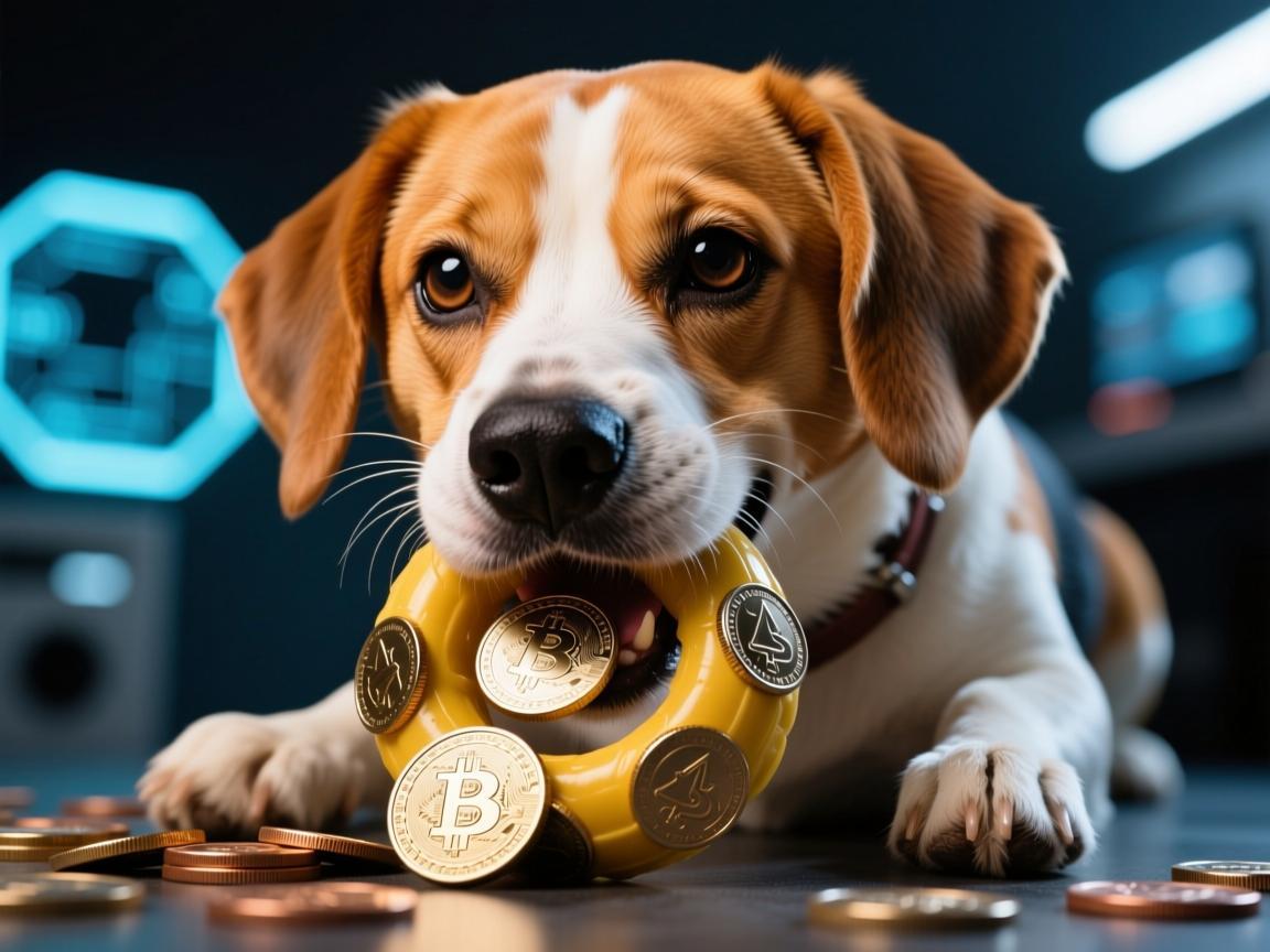 当好奇心遇上危险诱惑，狗狗吞币玩具高清图背后的警示与养护