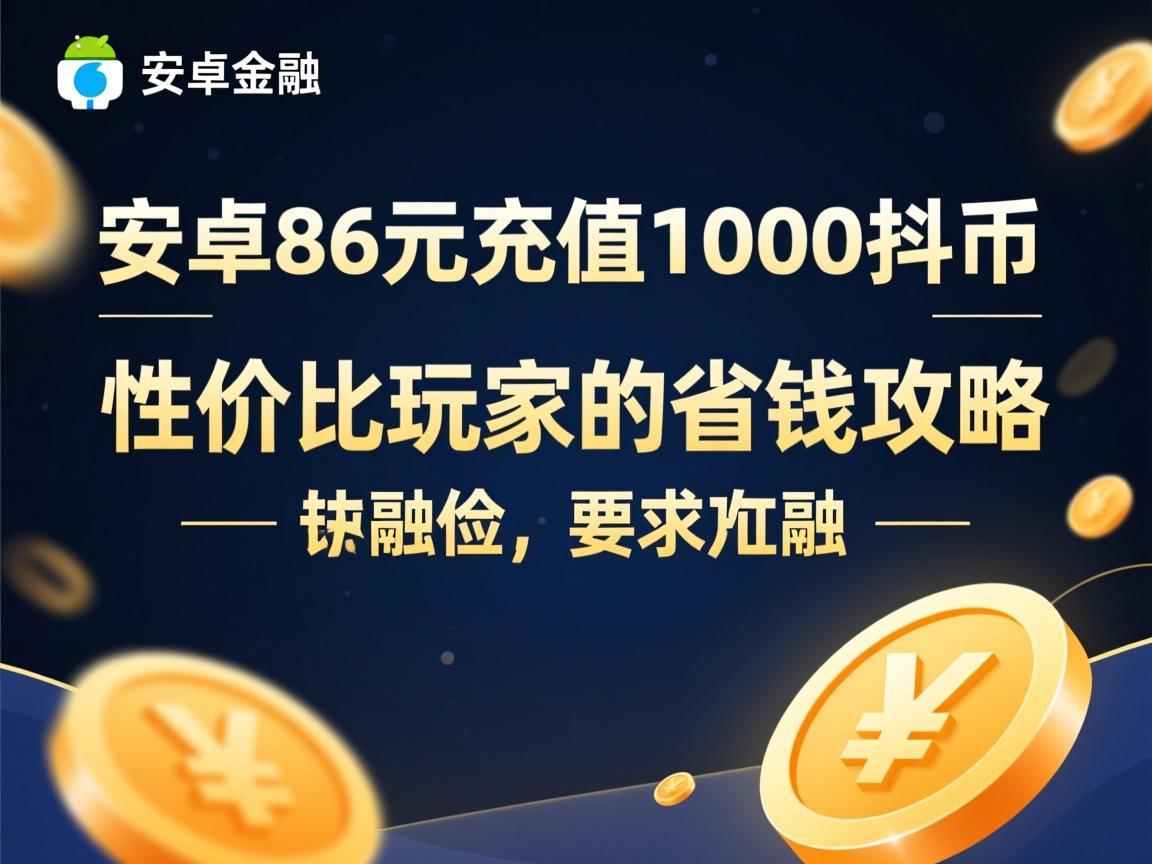 安卓86元充值1000抖币，性价比玩家的省钱攻略