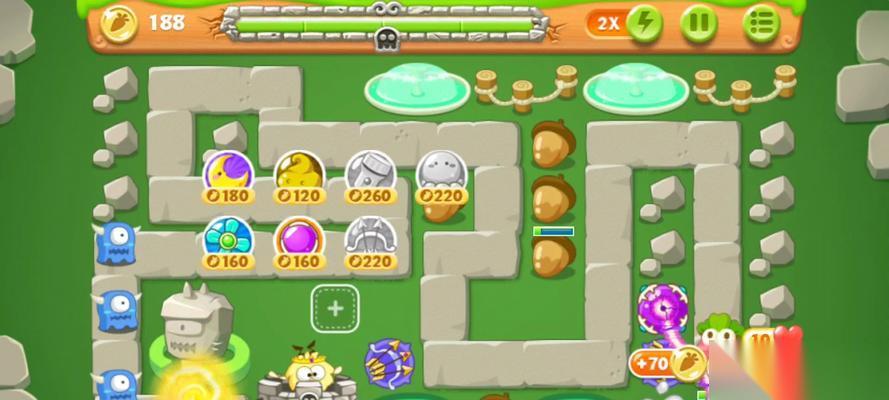 以金萝卜文布阵守护萝卜2第97关攻略