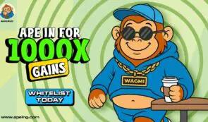 要么入场，要么后悔：Apeing 白名单荣登今日最佳加密货币榜首，Pepe 和 Bonk 奋力求生