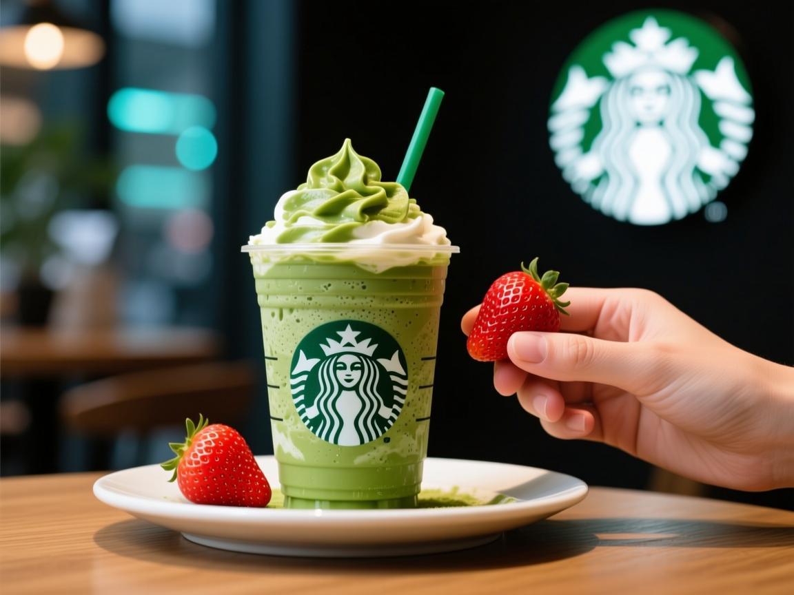 抹茶草莓与星巴克的数字邂逅，一场味蕾与指尖的双重盛宴