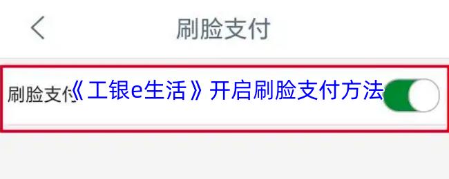 工银e生活 开启刷脸支付方法