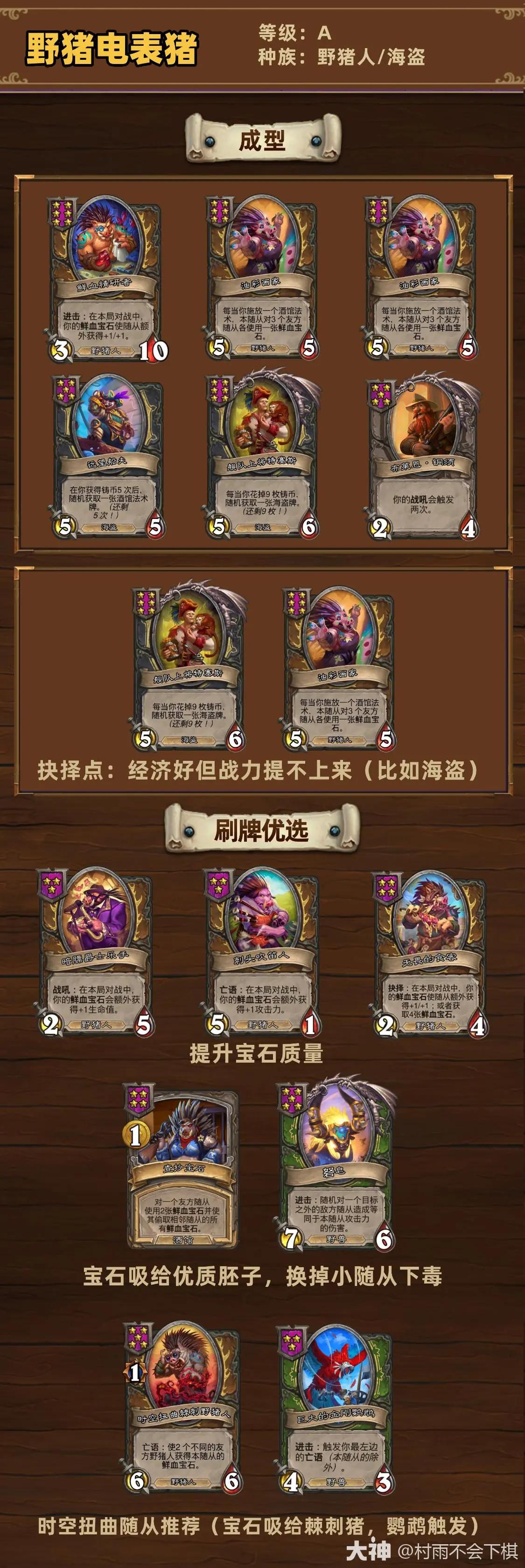 炉石传说34.2酒馆战棋野猪电表猪玩法攻略
