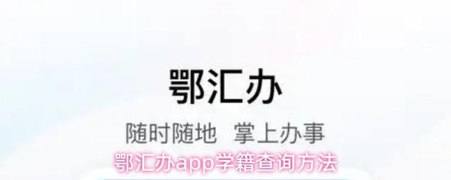 鄂汇办app学籍查询方法