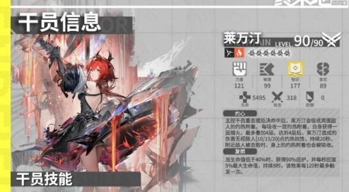 明日方舟：终末地 莱万汀养成攻略