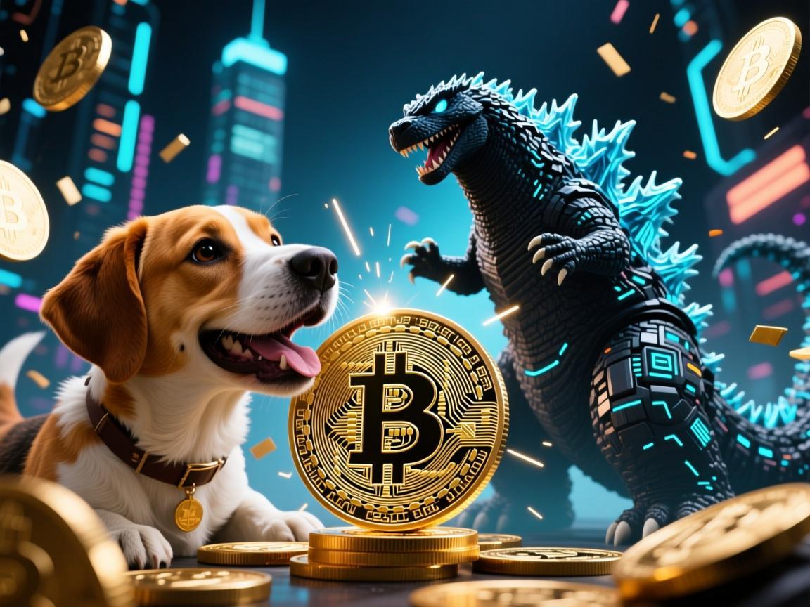 当狗狗币遇上哥斯拉，一场互联网狂欢的奇幻碰撞