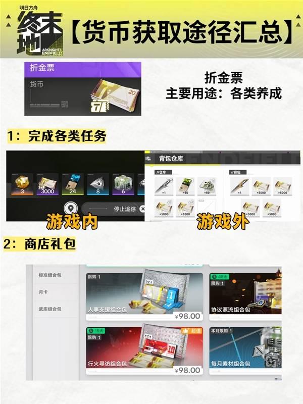 明日方舟终末地折金票有什么用