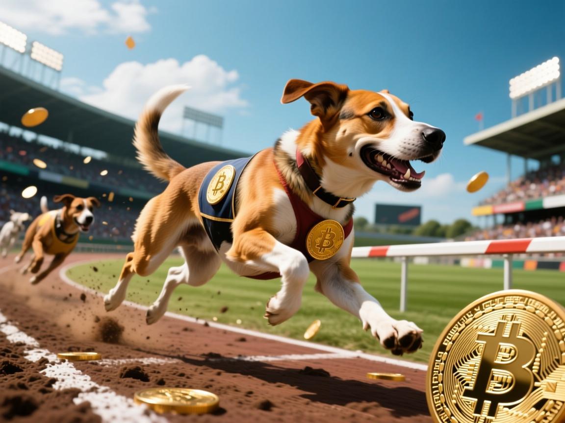 狗狗币赛狗，当加密狂欢撞上传统赛道的荒诞回响