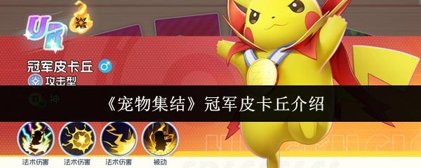 宠物集结 冠军皮卡丘介绍