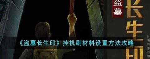 盗墓长生印 挂机刷材料设置方法攻略