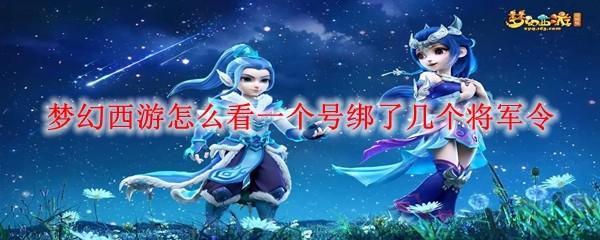 梦幻西游怎么看一个号绑了几个将军令