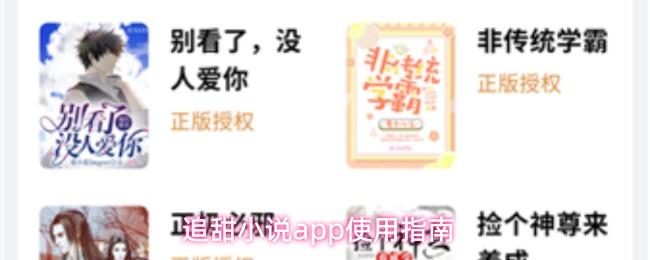 追甜小说app使用指南