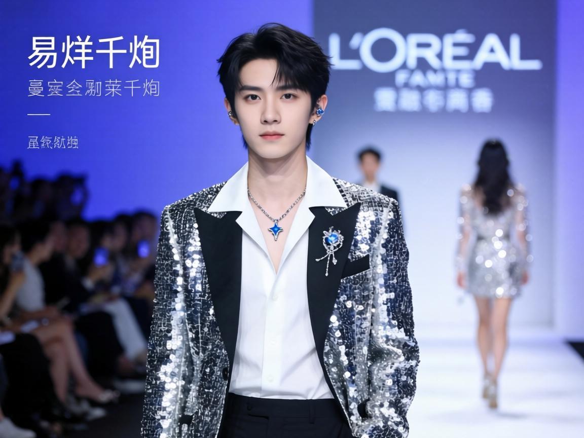 易烊千玺亮相欧莱雅大秀，时尚魅力引关注