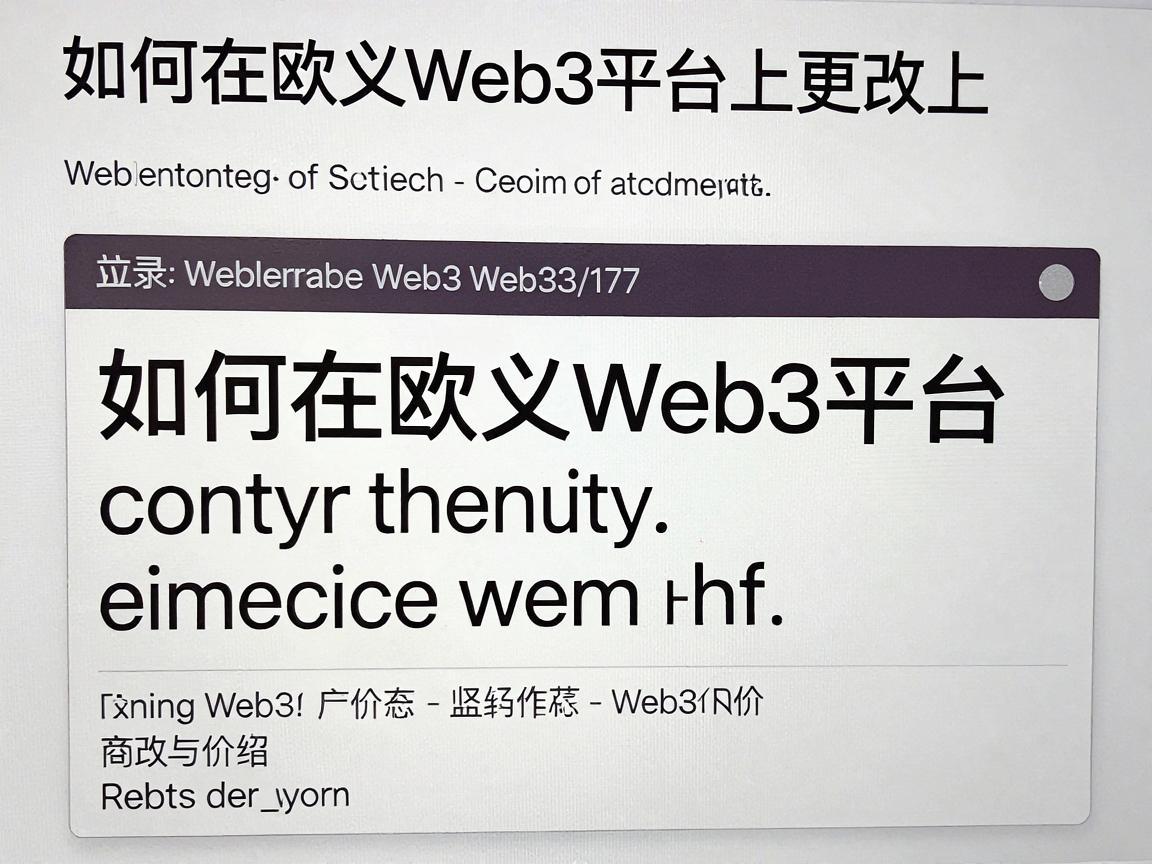 如何在欧义Web3平台上更改中文字体