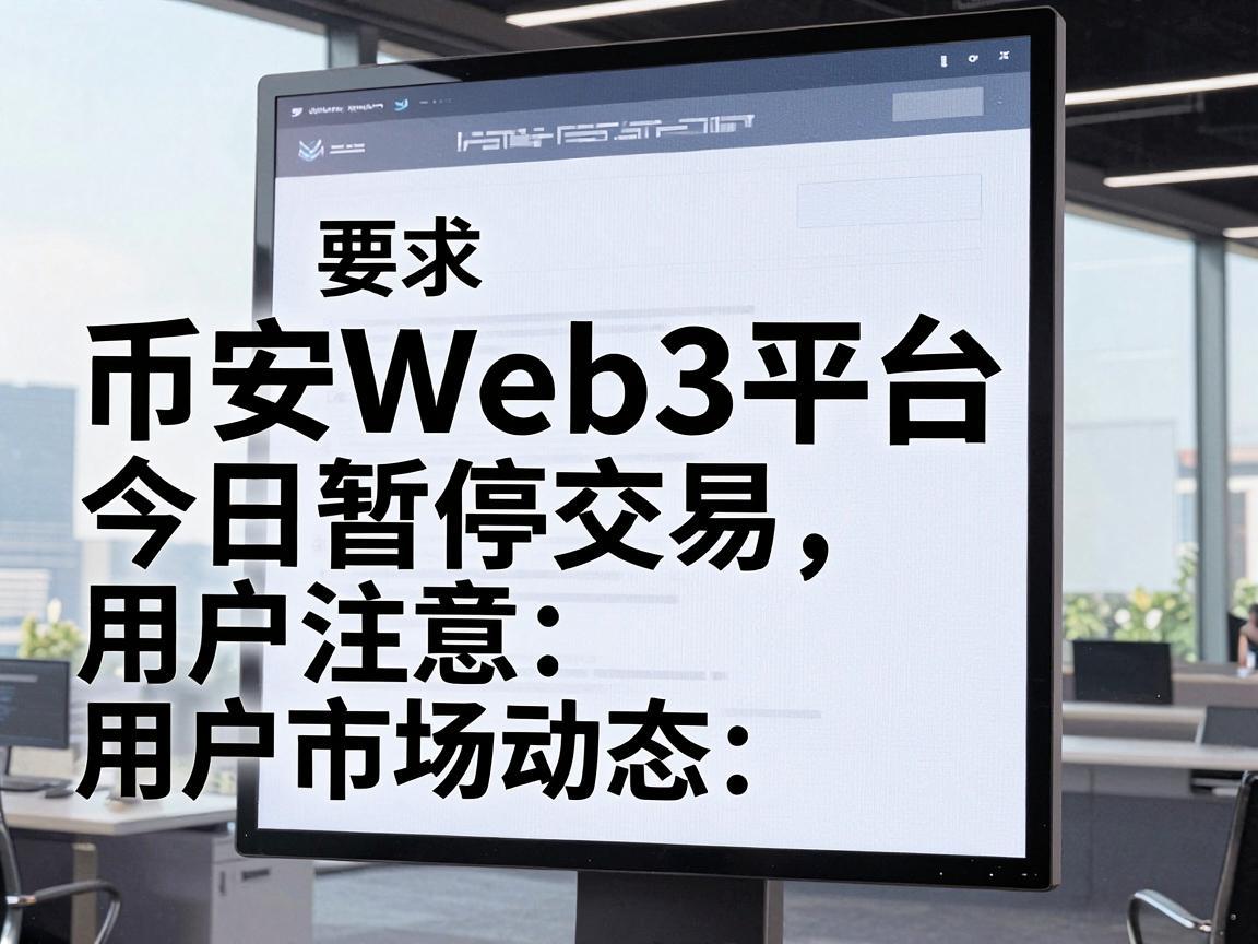 币安Web3平台今日暂停交易，用户需注意市场动态