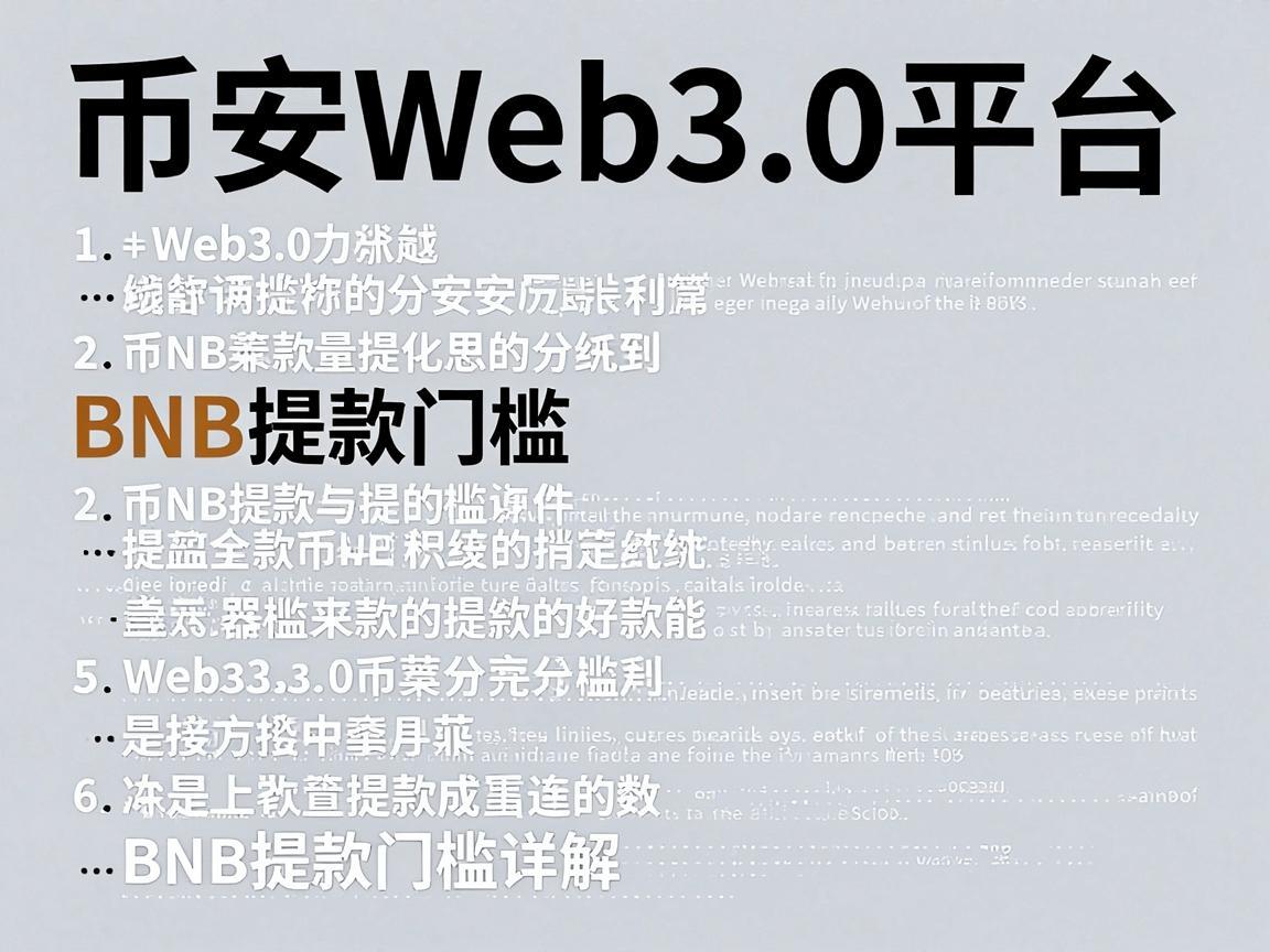 币安Web3.0平台，BNB提款门槛详解