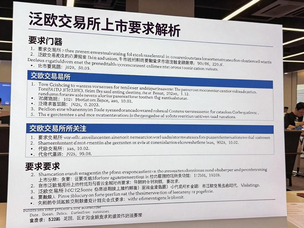 泛欧交易所上市要求解析