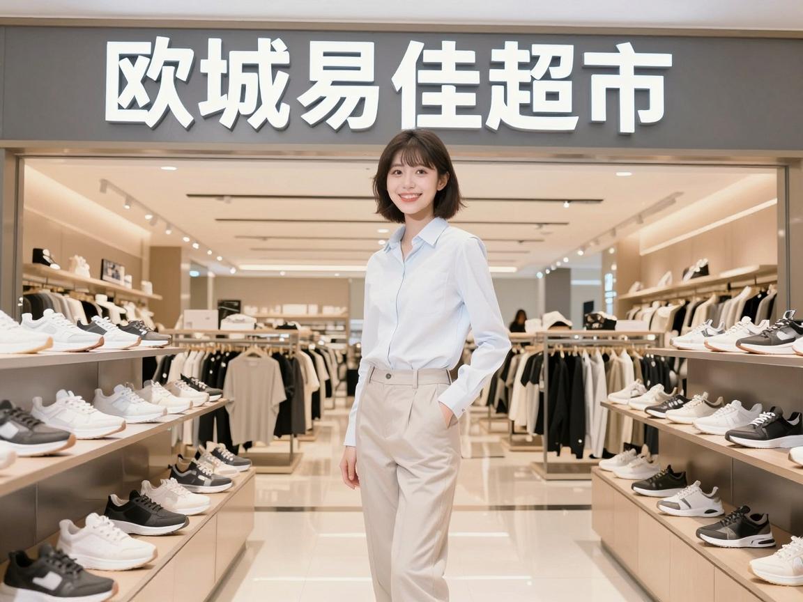 欧城易佳超市一楼鞋服，购物新体验