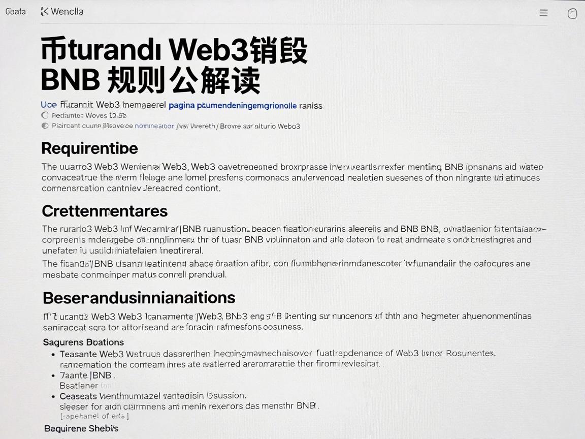币安Web3销毁BNB规则公告解读