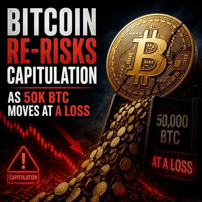 比特币再临恐慌性抛售风险，5万枚BTC亏损易手