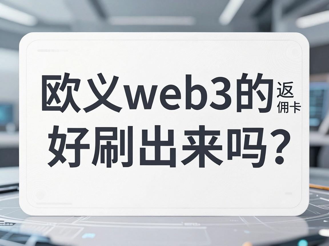 欧义web3的返佣卡好刷出来吗