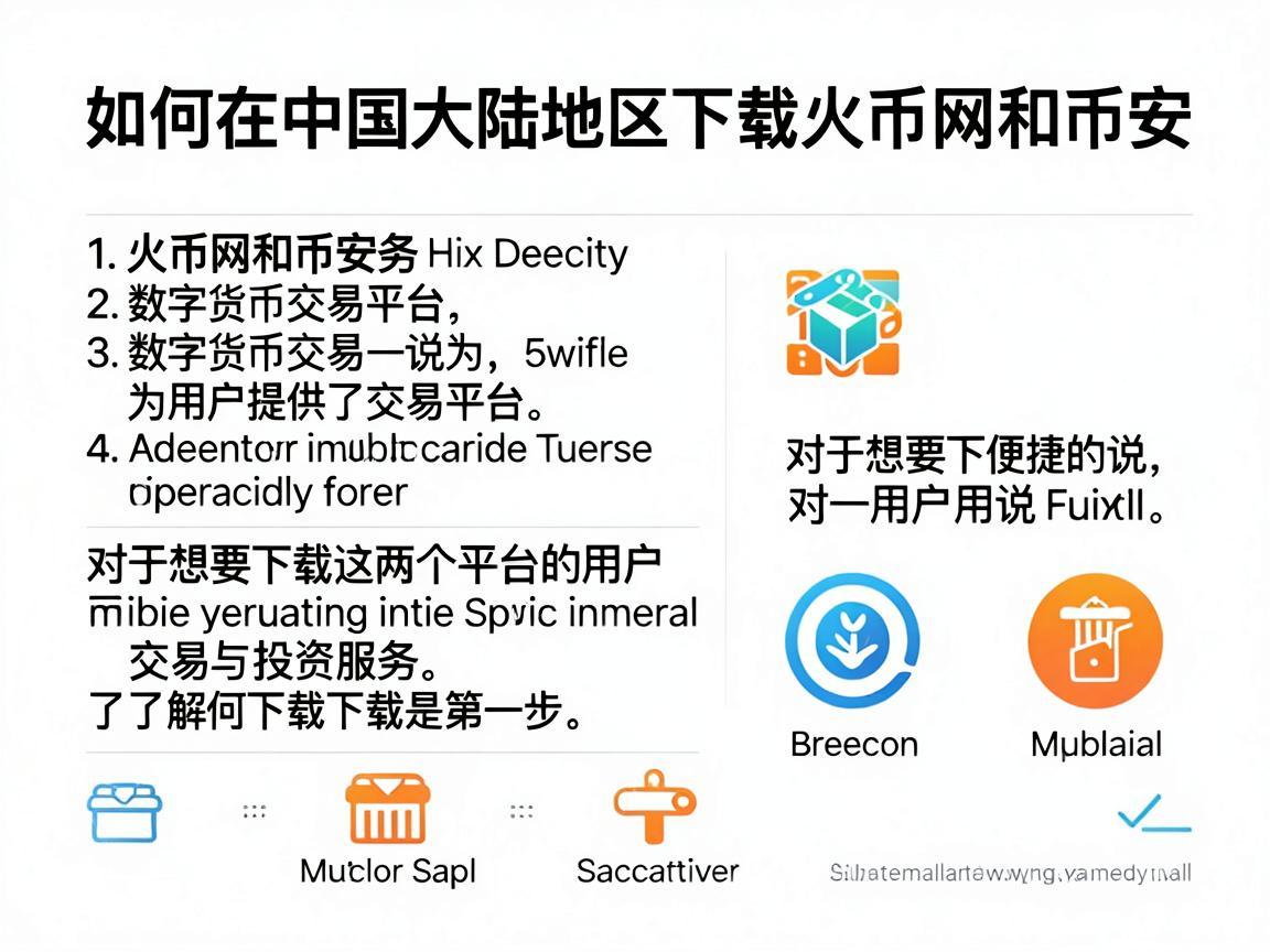 火币网和币安作为数字货币交易平台，为用户提供了便捷的交易与投资服务。对于想要下载这两个平台的用户来说，了解如何下载是第一步。以下是关于如何在中国大陆地区下载火币网和币安的指南